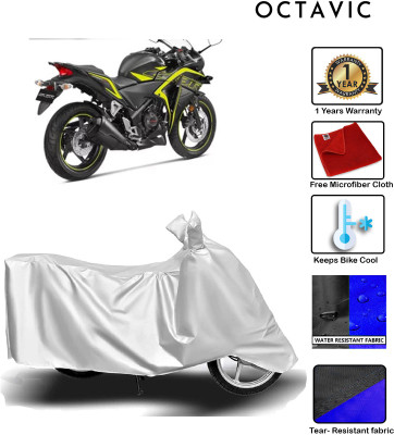 octavic Waterproof Two Wheeler Cover for Honda(CBR 250R, Silver)