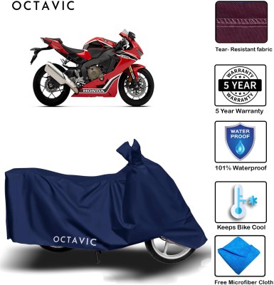 AUTOCAD Waterproof Two Wheeler Cover for Honda(CBR 1000RR, Blue)