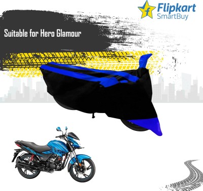 Flipkart SmartBuy Waterproof Two Wheeler Cover for Hero(Glamour, Blue, Black)