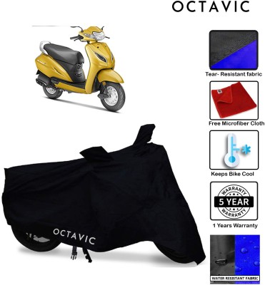 octavic Waterproof Two Wheeler Cover for Honda(Activa 5G, Black)