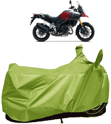 AutoFave Two Wheeler Cover for Suzuki(V Strom 1000, Green)