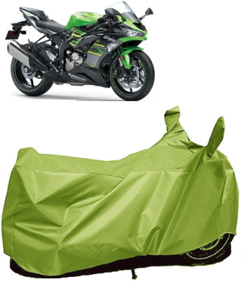 AutoFave Two Wheeler Cover for Kawasaki(Ninja ZX-6R BS6, Green)