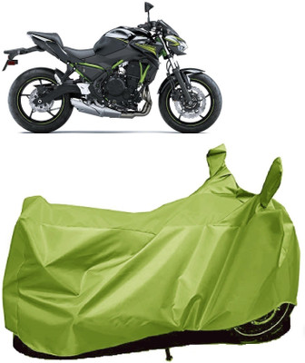 AutoFave Two Wheeler Cover for Kawasaki(Z650 BS6, Green)