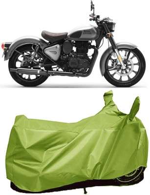 Autoprime Two Wheeler Cover for Royal Enfield(Classic Gunmetal, Green)