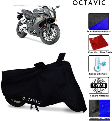 AUTOCAD Waterproof Two Wheeler Cover for Honda(CBR 650F, Black)