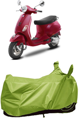 AutoFave Two Wheeler Cover for Vespa(ZX 125 BS6, Green)
