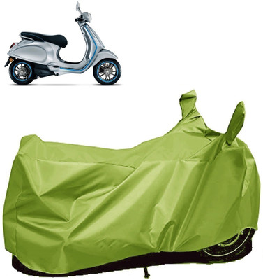 AutoFave Two Wheeler Cover for Vespa(Piaggio Elettrica, Green)