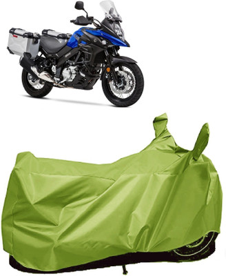 AutoFave Two Wheeler Cover for Suzuki(V Strom 650, Green)