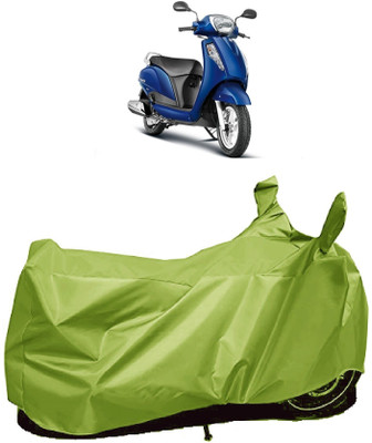 Autoprime Two Wheeler Cover for Suzuki(Access, Green)