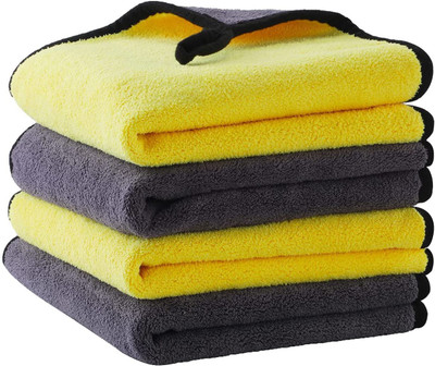 Bestrix Microfiber Vehicle Washing  Cloth(Pack Of 4, 800 GSM)