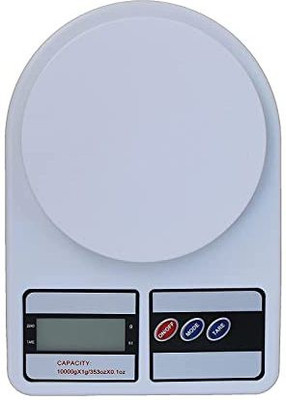 DAZZIBOA Multipurpose Portable Electronic Digital Weighting Scale(10 Kg with Back Light) Weighing Scale(White)