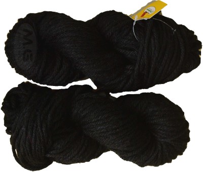 Simi Enterprise Vardhman Knitting Yarn Thick Chunky Wool, Black 500 gm S-M ART- CJH