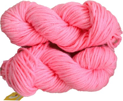 KNIT KING Vardhman Knitting Yarn Thick Chunky Wool, Pink 400 gm K_K ART- CAC