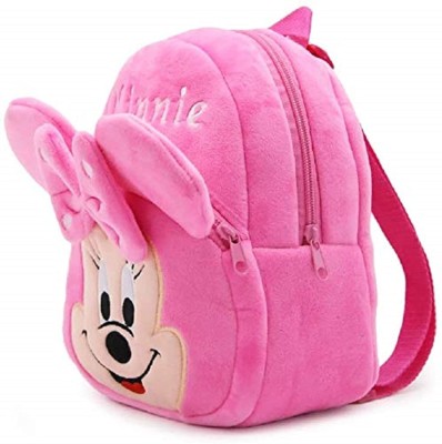 AMANVANI Kids School Bag Soft Plush Cartoon Baby Boys & Girls Bag 10 L Backpack 10 L Backpack(Pink)