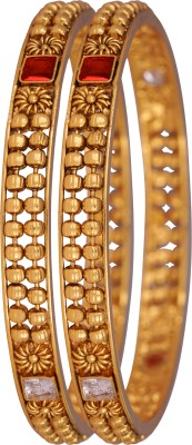 TAP Fashion Copper Gold-plated Bangle Set(Pack of 2)