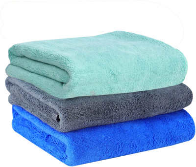 YELLOW WEAVES Microfiber 400 GSM Face, Hand, Sport Towel Set(Pack of 3)