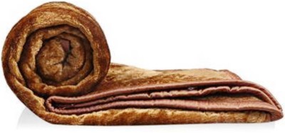 ACZO FEEL Floral Double Mink Blanket for  Mild Winter(Microfiber, Brown)