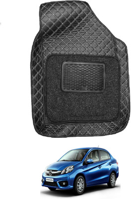 MOCKHE Leatherite 7D Mat For  Honda Amaze(Black)