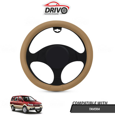 Drivo Steering Cover For Chevrolet Tavera(Beige, Leatherite)