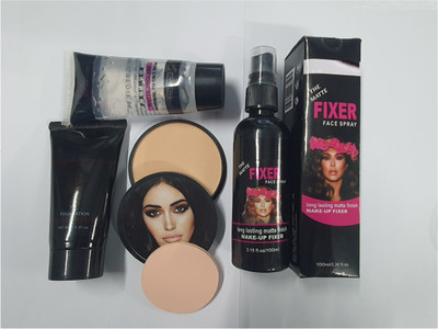 CIVAKI Makeup Combo Kit-Fixer,Primer,Foundation,Compac(4 Items in the set)