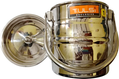 Tulsi Steel Milk Container  - 1 L(Silver)
