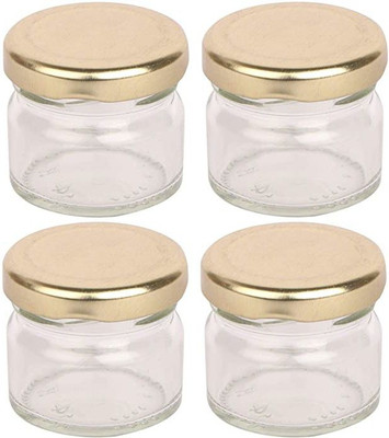 Pure Source India Glass Bread Container  - 31 ml(Pack of 4, Clear)