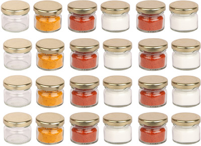 Pure Source India Glass Utility Container  - 31 ml(Pack of 24, Clear)