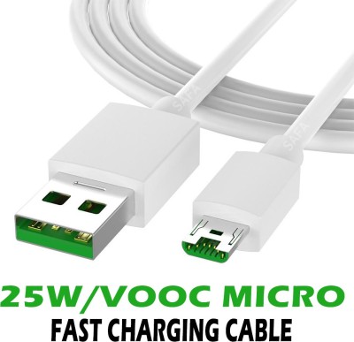 Safa Micro USB Cable 2 A 1 m 25W/4A FAST VOOC CHARGING DATA CABLE MICRO USB FOR OPPO A12 / A15 / A15s / A11K / A1K / K1 / A5 / A3s / A5s / A7 / A31 / A71 / F9 / F9 PRO / F1 PLUS / F1s / F3 / F3 PLUS / F5 / F7 / A83 / REALME 1 / 2 / 2 PRO / 3 / 3i / 3 PRO / 5 / 5i / 5s / C1 / C2 / C3 / C11 / C12 / C1