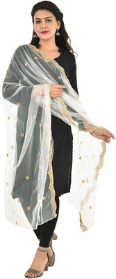 Modern gattu creation Net Embroidered Women Dupatta