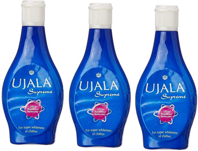 Ujala SUPREME FABRIC WHITENER 225ML (75ML X 3) PACK OF 3 Fresh Fabric Whitener(3 x 75 ml)