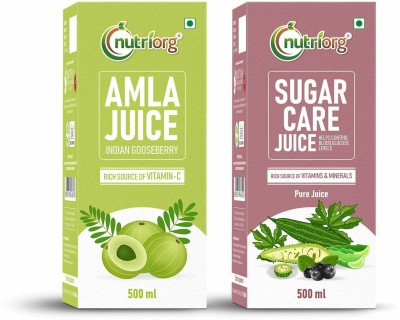 Nutriorg Diabetic Care|Control Blood Glucose Level Combo(Amla Juice 500ml, Diabetic Care Juice 500ml)