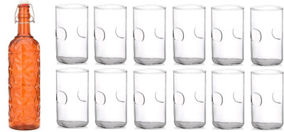 Somil Combo Of Bottle And Glass Set -A695 Jug Bottle Glass Set(Glass)