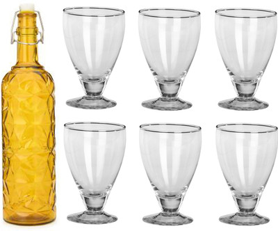 Somil Combo Of Bottle And Glass Set -A1415 Jug Bottle Glass Set(Glass)