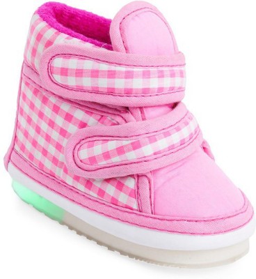 CHiU Boys & Girls Velcro Sneakers(Pink, 15-18 months)