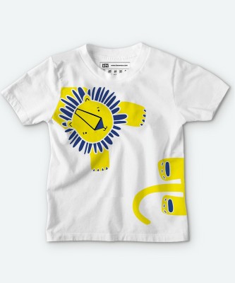 BE AWARA Baby Boys & Baby Girls Graphic Print Pure Cotton T Shirt(White, Pack of 1)