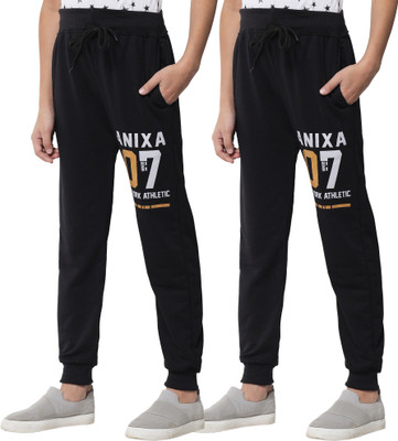 Fit N Fame Track Pant For Boys(Black, Pack of 2)