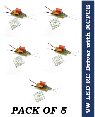 3REE PACK OF 5 9w MCPCB Led WITH RC DRIVER Raw Material For Led Bulb Light LED Driver