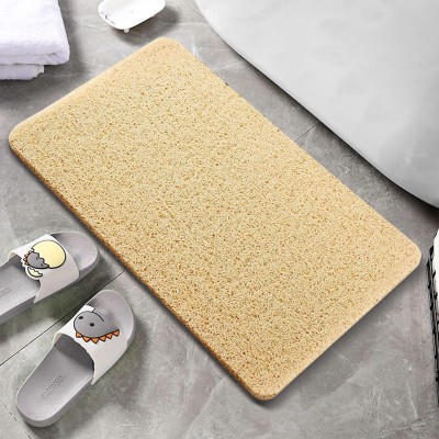 Lifekrafts PVC (Polyvinyl Chloride) Bathroom Mat(Beige (80x50)cm, Large)
