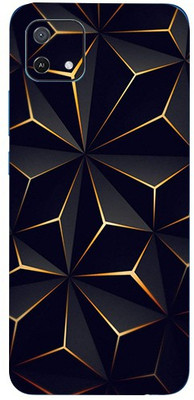 AsSkin Oppo A16e Mobile Skin(Ultra Super Black Abstract shape Skin With High Gloss Finish).)