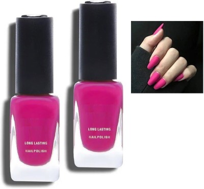 Latixmat High Pigmented & Long Stay Unique Dull Matte Pink Nail Polish combo PINK(Pack of 2)