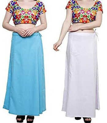 Tfsh White _SKY Blue Combo- 2 Pure Cotton Petticoat(Free)