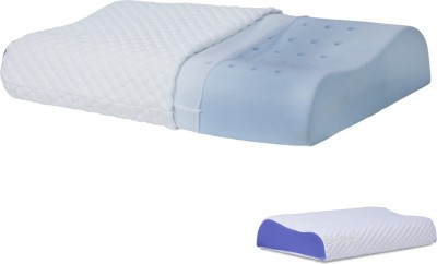 Rise & Shine Cervical Contour Large Gel, Memory Foam Solid Orthopaedic Pillow Pack of 1(White)