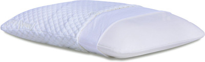 Rise & Shine Reversible Dual sided Memory Foam Solid Sleeping Pillow Pack of 1(White)