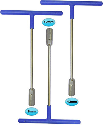 Inditrust Heavy duty Hex T Spanner Size (8mm,10mm and 12mm) Hand Tool Kit(3 Tools)