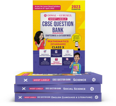 Oswal-Gurukul Most Likely CBSE Question Bank Class 10 Bundles (Set Of 4) : Maths, Science, English & Social Science For Exam 2023(Product Bundle, Oswal - Gurukul)