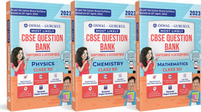 Oswal-Gurukul Most Likely CBSE Question Bank Class 12 Bundles (Set Of 3) : Physics, Chemistry & Maths For Exam 2023(Product Bundle, Oswal - Gurukul)