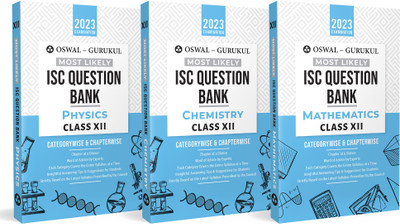 Oswal-Gurukul Most Likely ISC Question Bank Class 12 Bundles (Set Of 3) : Physics, Chemistry & Maths For Exam 2023(Product Bundle, Oswal - Gurukul)