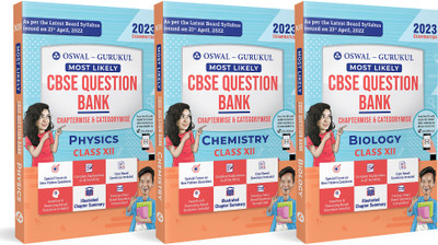 Oswal-Gurukul Most Likely CBSE Question Bank Class 12 Bundles (Set Of 3) : Physics, Chemistry & Biology For Exam 2023(Product Bundle, Oswal - Gurukul)