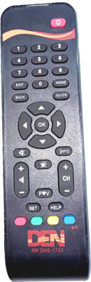 PMRK BEST IN BEST DEN SET TOP BOX Compatible Best Quality Remote With Full Working DEN SET TOP BOX, DEN SET TOP BOX Remote Controller(Black)