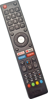 Ehop Non Voice IR Android Compatible Remote Control For Smart Tv with youtube and Netflix Buttons BPL, VU ,JVC ,Croma, Nokia, Non Voice IR Android LED TV Remote Controller(Black) Ehop Non Voice IR Android Compatible Remote Control For Smart Tv with youtube and Netflix Buttons BPL, VU ,JVC ,Croma, Nokia, Non Voice IR Android LED TV Remote Controller(Black)